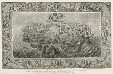 アルマダとワイト島沖のイギリス艦隊の間の戦い、1739年